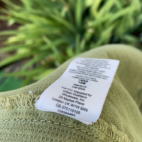 Free People embellished beaded eagle green utility military army jacket coat - Picture 15 of 15